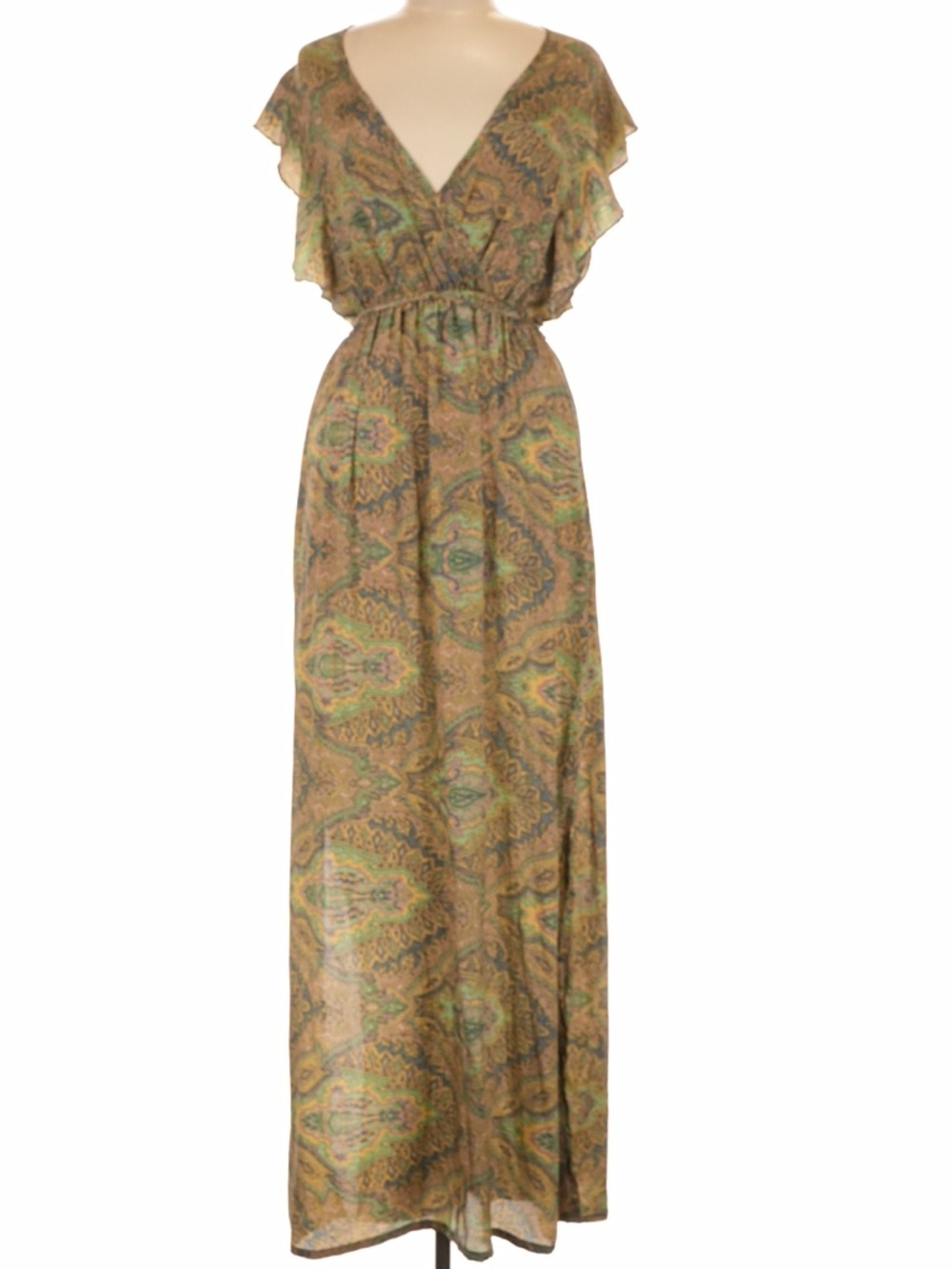 Karma Highway womans Paisley Print boho beautiful Midi Dress size OS M